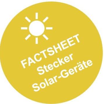 Factsheet Stecker Solar-Geräte